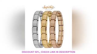 Hapiship New Women's Jewelry 9mm Width Itanlian Elastic Charm Bracelet Fashion Stainless Steel Bangl