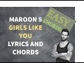 Maroon 5 - Girls Like You LYRICS AND CHORDS