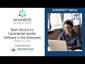 Advanced Analytics: Open Source vs. Commercial Vendor Software in the Enterprise