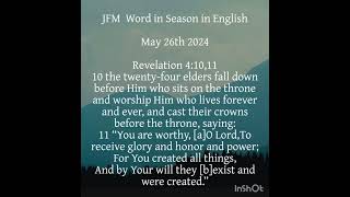 JFM Word I'm Season in English - May 26th 2024