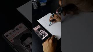 Part- 1 | Draw in MS Dhoni | Work on outline #dhoni #sketch #short