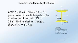 STDN101-104-124: Determine the compression capacity of a built-up steel column.