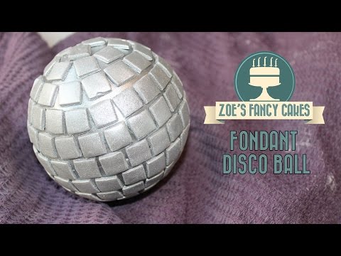 Fondant disco ball cake topper for 70s cake decorating tutorial Fondant disco ball cake topper for 70s cake decorating tutorial