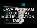 Java Program To Display Multiplication Table Using For Loop. #shorts