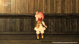 FF14　エモートアクション　ララフェル♀　「つつく」