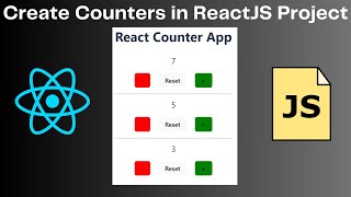 Build Simple Counter App with React | ReactJS Tutorial Project for Beginners using useState hook