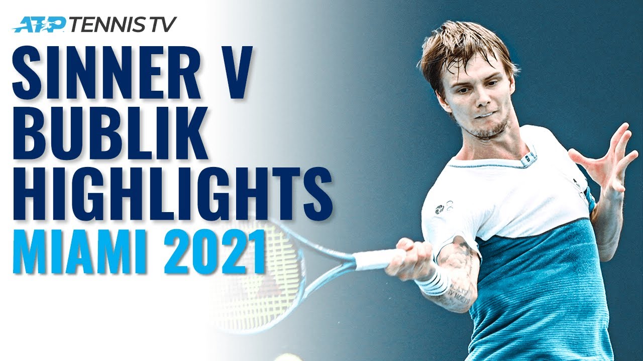 Brilliant Jannik Sinner Vs Alexander Bublik Match! | Miami 2021 ...