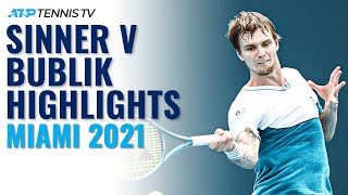 Brilliant Jannik Sinner vs Alexander Bublik Match! | Miami 2021 Highlights