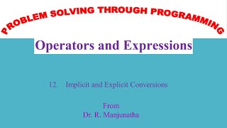12 IMPLICIT, EXPLICIT CONVERSION