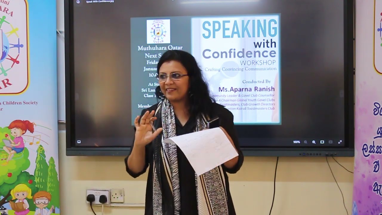 Speaking With Confidence Workshop 10 - 2582 Muthuhara Qatar - YouTube