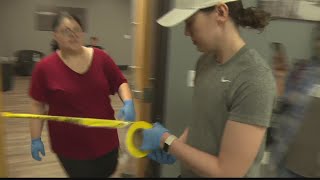 Local students investigate a "murder" and learn to think like detectives during mock crime scene