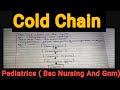 Notes Of Cold Chain And  Cold Chain Equipment in Pediatrics / Unit 2 / Bsc nursing And Gnm