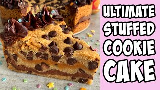 Ultimate Stuffed Cookie Cake! Recipe #Shorts