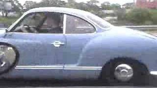 1968 VW Karmann Ghia on the DVP in Toronto, Canada