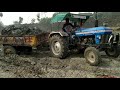 powertrac tractor power test on mud in heavy load amazing powertrac tractor videos