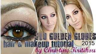 makeup & hair tutorial -celebrity inspired:Jennifer Lopez Golden globes 2015/τόσο όμορφες