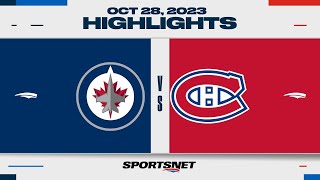 NHL Highlights | Jets vs. Canadiens - October 28, 2023