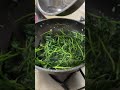 1 min kitchen series - How to  stir-fry potato leaves easily #shorts