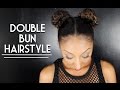 Double Bun Hairstyle for Natural Curly Hair | BiancaReneeToday