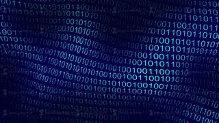 Blue code wave background for business concept. Data binary code network. Software background with