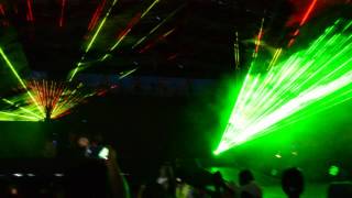 Strobe Lights before the Pharrell Williams concert in Baku, Azerbaijan - 19.06.2016.