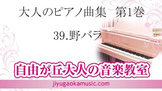 39.野バラ　大人のピアノ曲集　第1巻より　自由が丘大人の音楽教室（自由が丘のピアノ教室）、ピアノ講師・伊藤紘人による演奏です