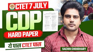 CTET 7 JULY 2024 CDP HARD TEST by Sachin choudhary live 8pm