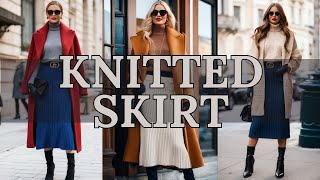 The Winter Wardrobe Staple ❄️ Knitted Skirt Outfits for Cozy \u0026 Chic Style