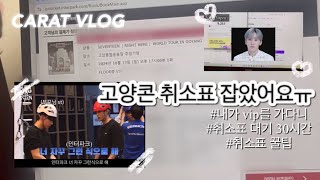 [캐럿로그]고양콘 vip취소표로 갑니다/세븐틴 콘서트 티켓팅/취소표 꿀팁/취소표 구함/나만의 프로젝트 성공!!/carat vlog/정한이 생일날 나에게 행운이🍀🍀