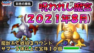 【DQMSL】呪われし魔宮 2021年8月 魔獣 琥珀 3R サマー5体 宝珠 10個　クリアパーティ