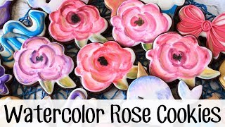 How to Make Watercolor Rose Decorated Cookies