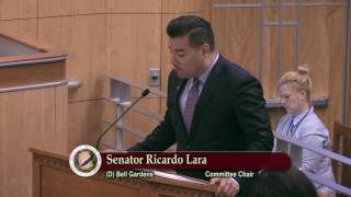 Senator Ricardo Lara Testimony on Healthy California Act (Senate Bill 562)