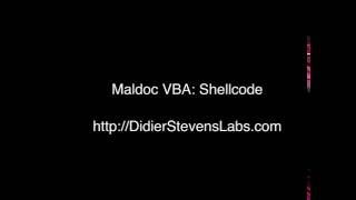 Maldoc VBA: Shellcode