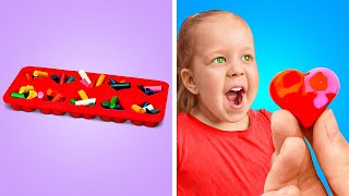 KIDS VS PARENTS: DIY HEART CRAYONS!! HACKS TO KEEP YOUR KIDS ENTERTAINED