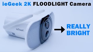 ieGeek 2K Floodlight Camera - Serious BRIGHTNESS. Do Not Approach!