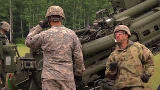 1-134th Field Artillery M777 Howitzers