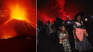 DR Congo volcano: Goma residents evacuate as Mount Nyiragongo erupts