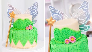 Make Your Own Magical TINKERBELL CAKE with Shimmering Holographic WINGS
