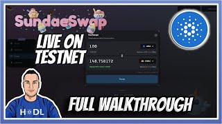 SundaeSwap Dex Live on Cardano Testnet - Full Walkthrough 🍨🔥