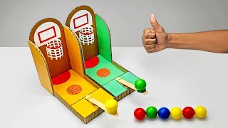 DIY Multiplayer Basketball Arcade Game From Cardboard