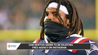 Cam Newton is having fun in free agency, according to Instagram