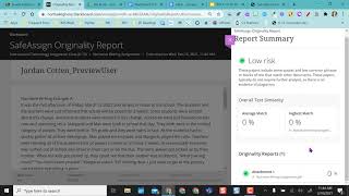 Check for Plagiarism Using Safe Assign in Blackboard