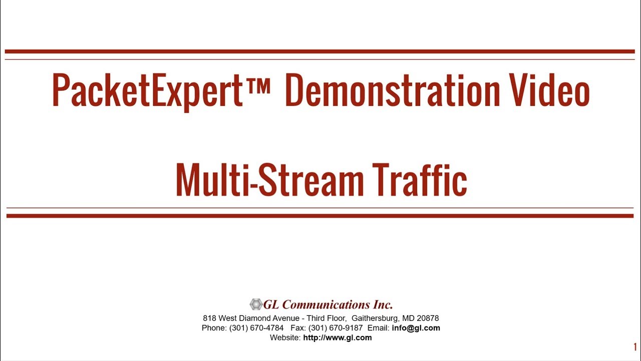 Packetexpert Multi Stream Traffic Youtube