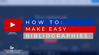 Using ZoteroBib to make easy bibliographies