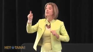 Tana Goertz -Motivational presentation to a large audience at Aviva-