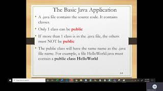 Java I Chapter 2 Class 1 Part 1 Program Structure