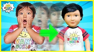 Ryan turns into a doll and play  in the giant box fort maze!!!