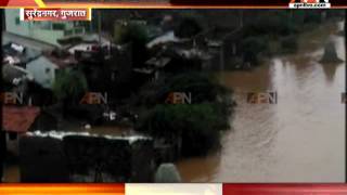 The risk of flooding due to heavy rainfall in Surendranagar, Gujarat