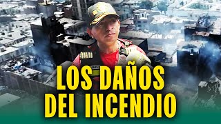 Los bomberos no se retiran del incendio en Barrios Altos: Hasta que se extinga la última brasa