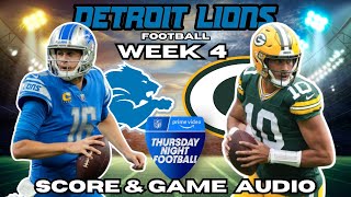 Week 4 TNF Live Stream: Detroit Lions vs Green Bay Packers -Watch Party with Score & Game Audio